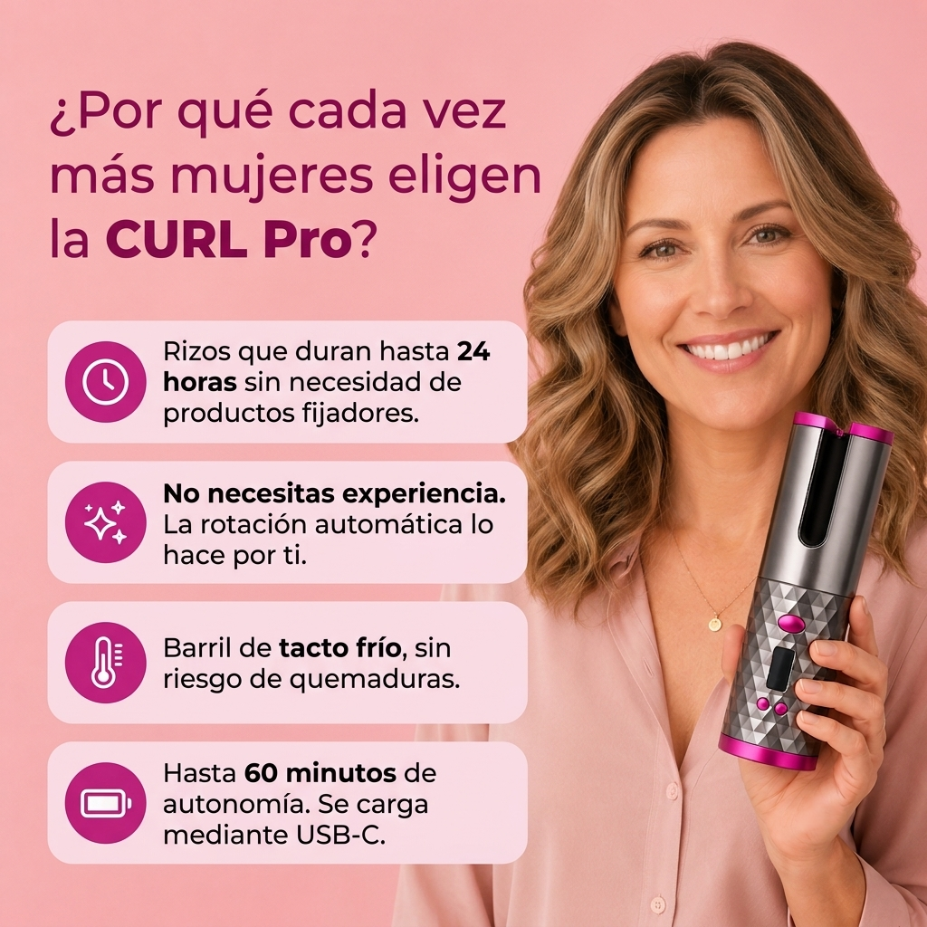 Rizador Automático Inalámbrico – Ondas Perfectas en Segundos